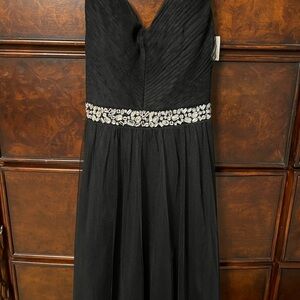Speechless Black Ruched Formal with Sparkle